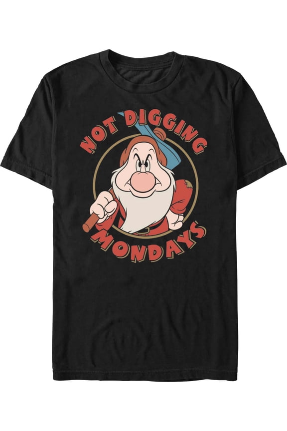 Disney Snow White Seven Dwarfs Grumpy Not Digging Mondays Sarcastic T-shirt