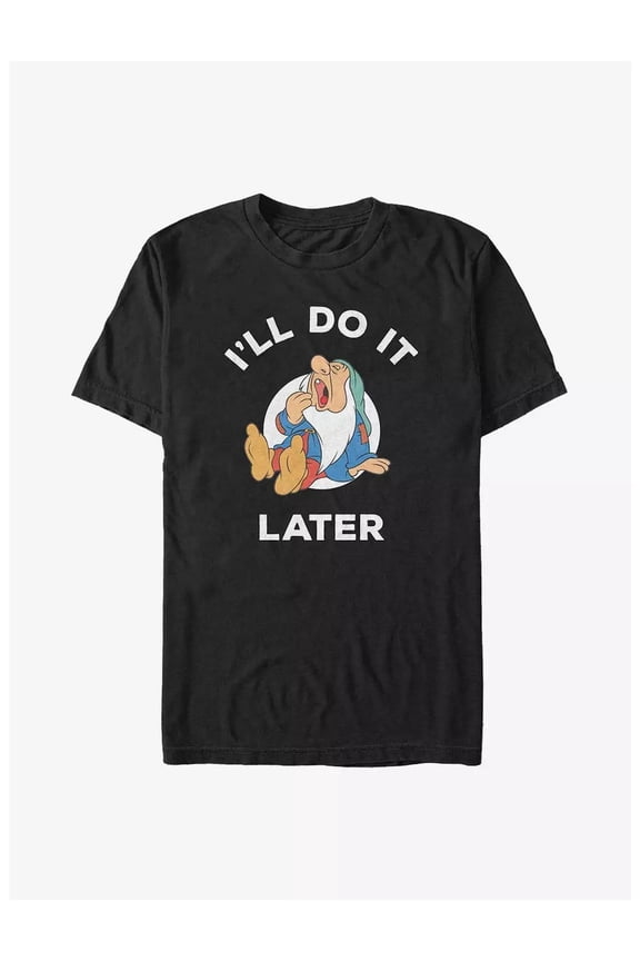 Disney Snow White Seven Dwarfs Sleepy Do It Later Nap Expert T-shirt