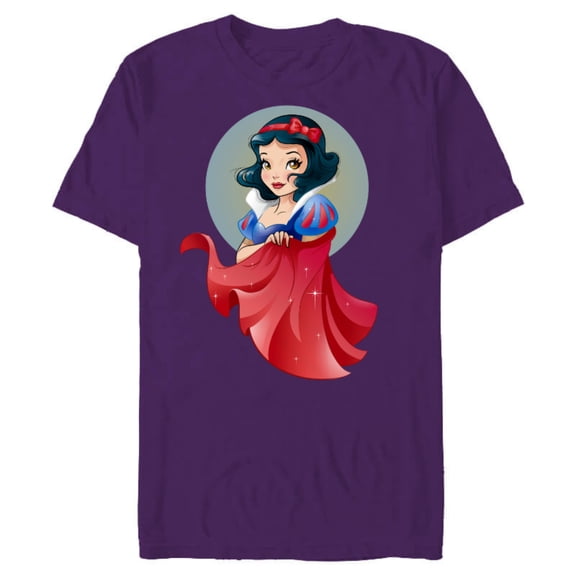 Disney Snow White Stylized T-Shirt- Short Sleeve Blended T-Shirt for Adults - Customized-Purple