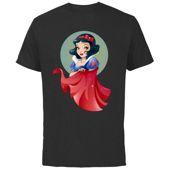 Disney Snow White Stylized T-Shirt - Short Sleeve Cotton T-Shirt for Adults - Customized-Black