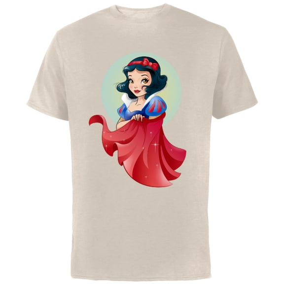 Disney Snow White Stylized T-Shirt - Short Sleeve Cotton T-Shirt for Adults - Customized-Natural
