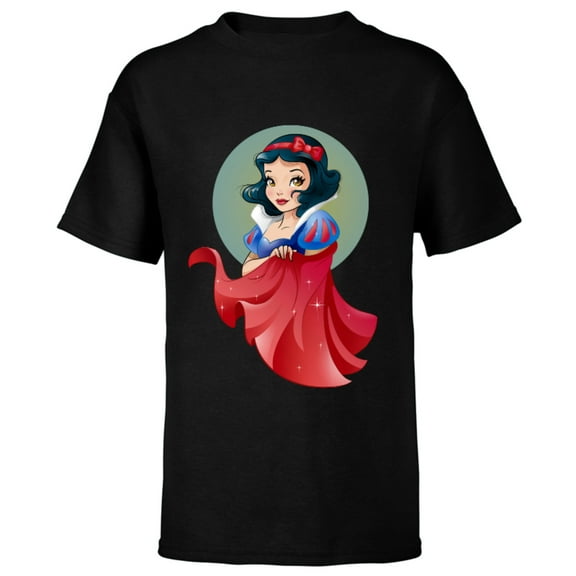 Disney Snow White Stylized T-Shirt - Short Sleeve T-Shirt for Kids - Customized-Black