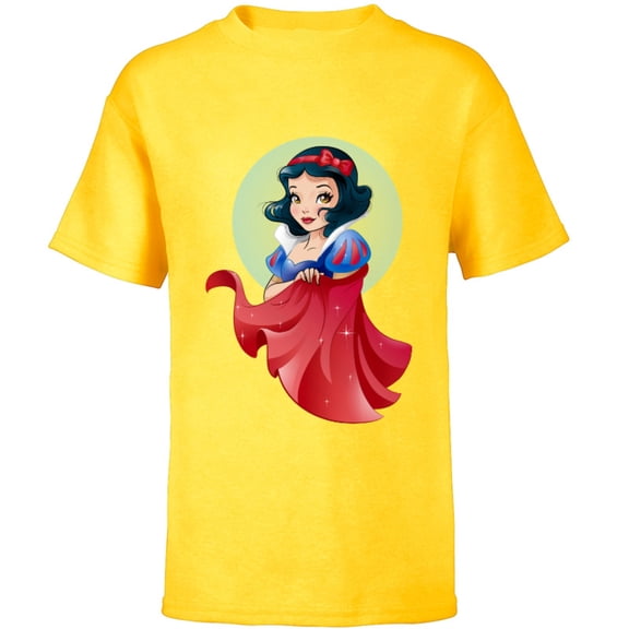Disney Snow White Stylized T-Shirt - Short Sleeve T-Shirt for Kids - Customized-Yellow