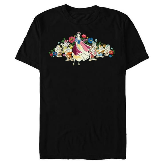Disney Snow White & The Seven Dwarf's 85th Anniversary - Short Sleeve Blended T-Shirt for Adults - Customized-Black