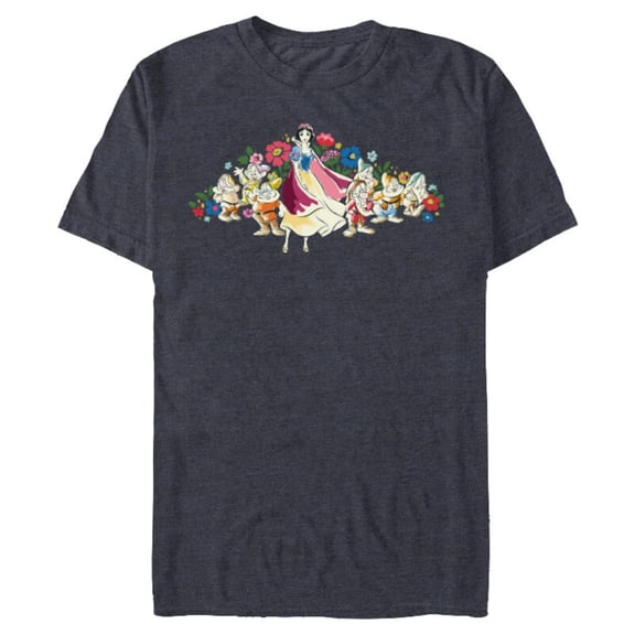 Disney Snow White & The Seven Dwarf's 85th Anniversary - Short Sleeve Blended T-Shirt for Adults - Customized-Navy Heather