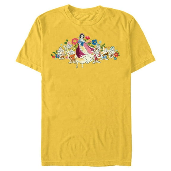 Disney Snow White & The Seven Dwarf's 85th Anniversary - Short Sleeve Blended T-Shirt for Adults - Customized-Yellow