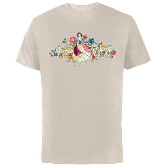 Disney Snow White & The Seven Dwarf's 85th Anniversary - Short Sleeve Cotton T-Shirt for Adults - Customized-Natural