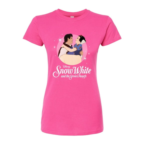 Disney Snow White & The Seven Dwarfs - Circled in Love - Juniors Fitted Graphic T-Shirt