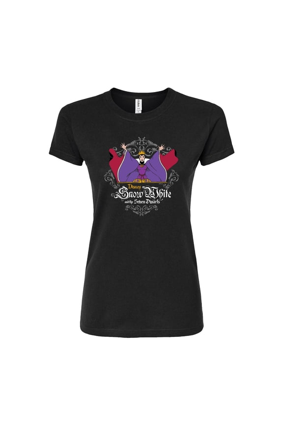 Snow White & The Seven Dwarfs - Evil Queen - Juniors Fitted Graphic T-Shirt
