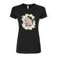 thumbnail image 1 of Disney Snow White & The Seven Dwarfs - Peek Through The Flowers - Juniors Fitted Graphic T-Shirt, 1 of 5