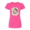 thumbnail image 1 of Disney Snow White & The Seven Dwarfs - Peek Through The Flowers - Juniors Fitted Graphic T-Shirt, 1 of 5
