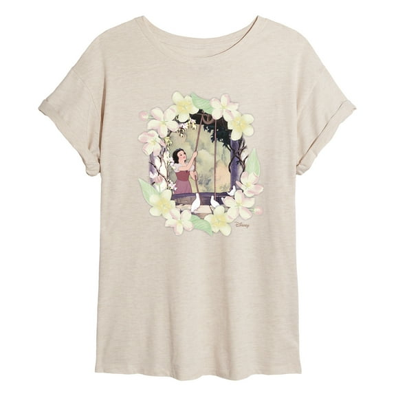 Disney Snow White & The Seven Dwarfs - Peek Through The Flowers - Juniors Ideal Flowy Muscle T-Shirt