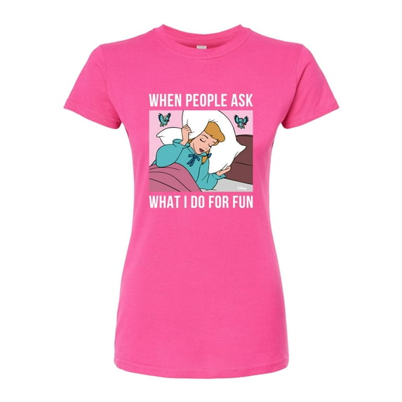 Disney Snow White & The Seven Dwarfs - Sleep for Fun - Juniors Fitted Graphic T-Shirt