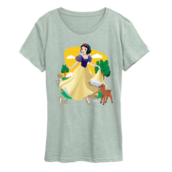 Disney - Snow White With Animals - Women's Short Sleeve Graphic T-Shirt
