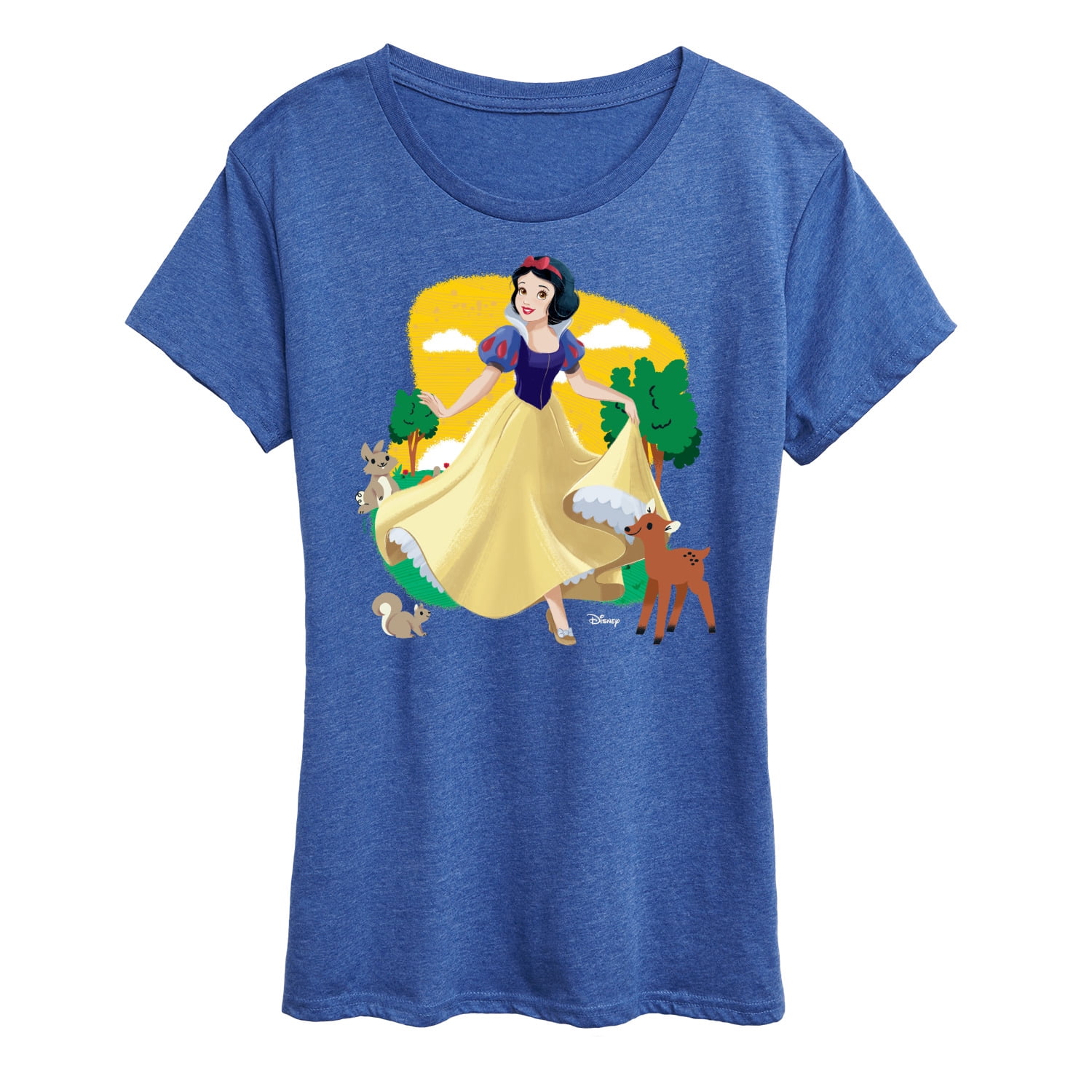 Disney - Snow White With Animals - Women's Short Sleeve Graphic T-Shirt ...