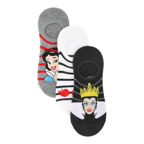 Disney Snow White Women's No Show Liner Socks, 3-Pack, Size 4-10