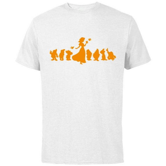 Disney Snow White and The Seven Dwarfs Halloween - Short Sleeve Cotton T-Shirt for Adults - Customized-White