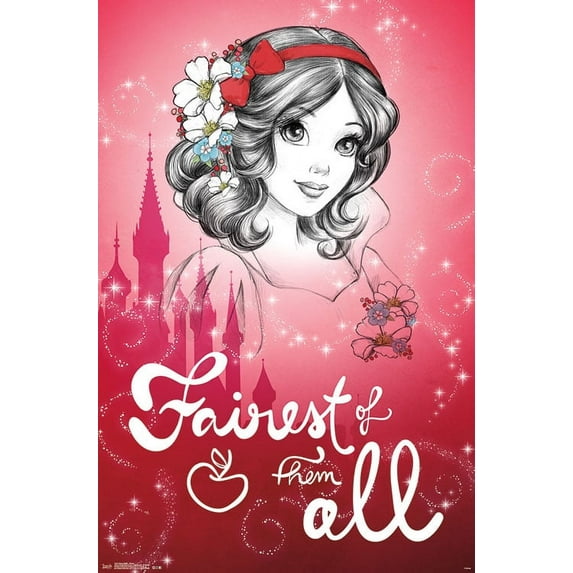 Disney Snow White and the Seven Dwarfs - Fairest of them All Wall Poster, 22.375" x 34"