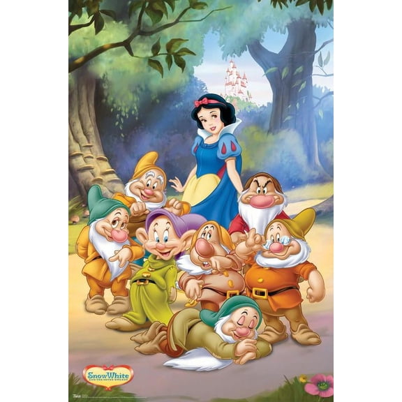 Disney Snow White and the Seven Dwarfs - Group Wall Poster with Push ...
