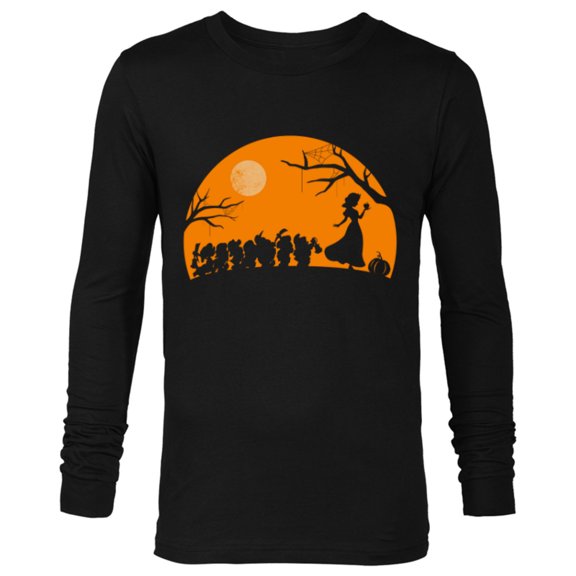Disney Snow White and the Seven Dwarfs Walking Halloween - Long Sleeve T-Shirt for Men - Customized-Black