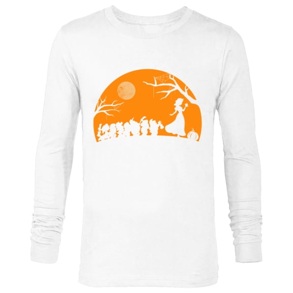 Disney Snow White and the Seven Dwarfs Walking Halloween - Long Sleeve T-Shirt for Men - Customized-White