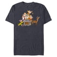 thumbnail image 1 of Disney Snow White & the Seven Dwarfs Whistle While You Work - Short Sleeve Blended T-Shirt for Adults - Customized-Navy Heather, 1 of 5