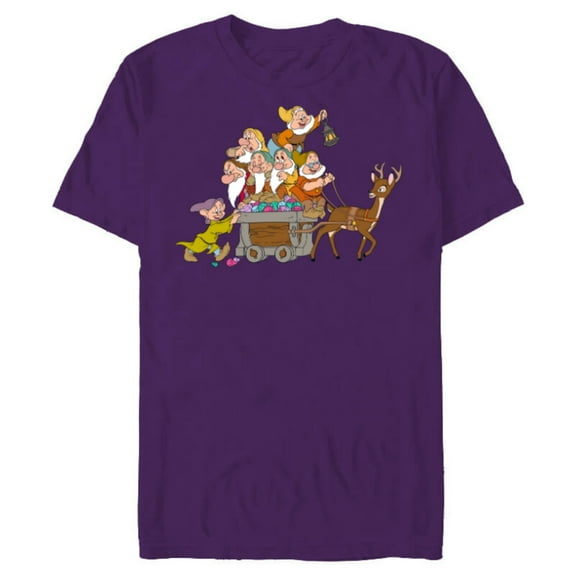 Disney Snow White & the Seven Dwarfs Whistle While You Work - Short Sleeve Blended T-Shirt for Adults - Customized-Purple