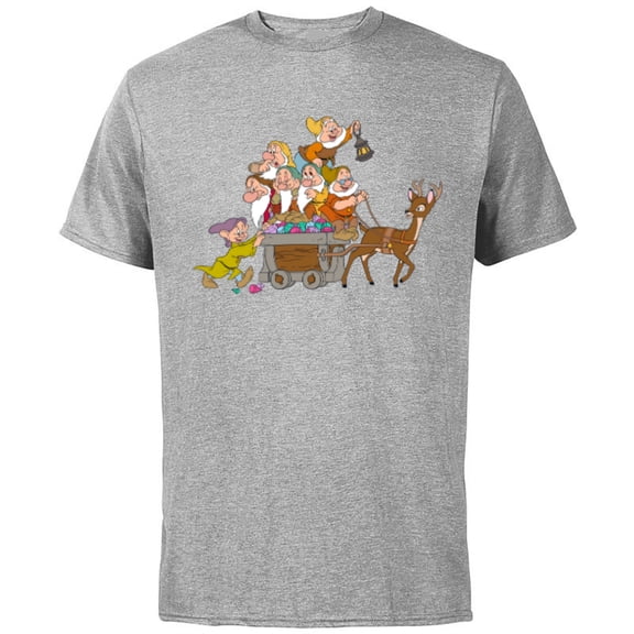 Disney Snow White & the Seven Dwarfs Whistle While You Work - Short Sleeve Cotton T-Shirt for Adults - Customized-Athletic Heather