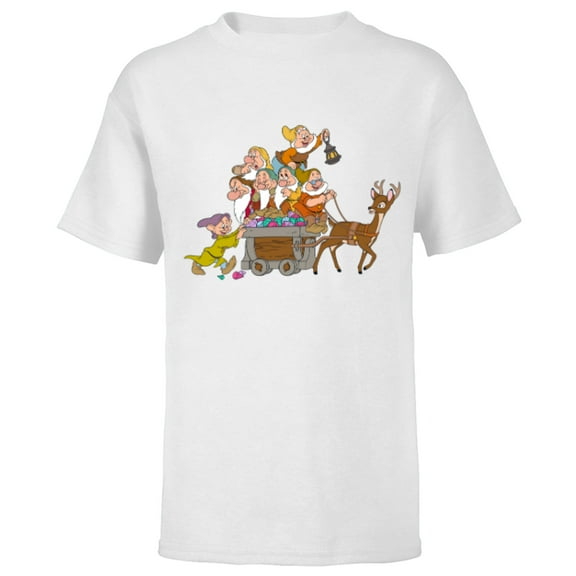 Disney Snow White & the Seven Dwarfs Whistle While You Work - Short Sleeve T-Shirt for Kids - Customized-White