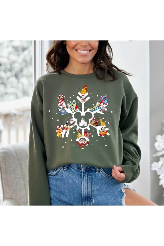 Disney Snowflake Season Sweatshirt, Disneyland Shirt, Magic Kingdom Shirt, Mickey Snowflake T-Shirt, Disney Season Trip