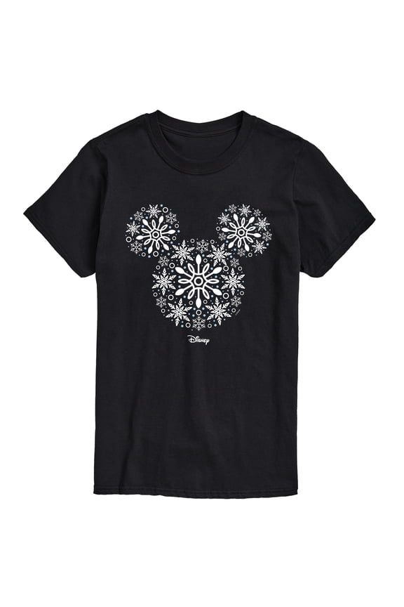 - Mickey Ears Snowflakes - Men's Short Sleeve Graphic T-Shirt