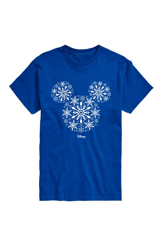 - Mickey Ears Snowflakes - Men's Short Sleeve Graphic T-Shirt