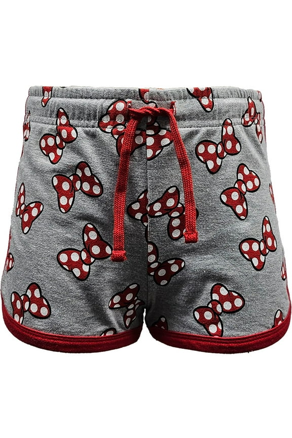 Minnie Gray Bow Youth Dolphin Short, XS-L (Girl's)