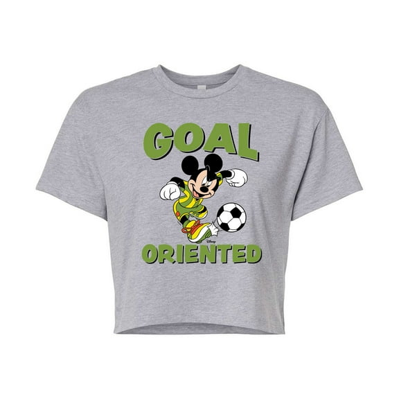 Disney - Soccer Goal - Juniors Cropped Cotton Blend T-Shirt