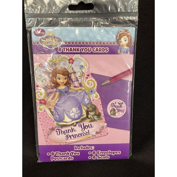 Disney Sofia The First Thank-you Notes (