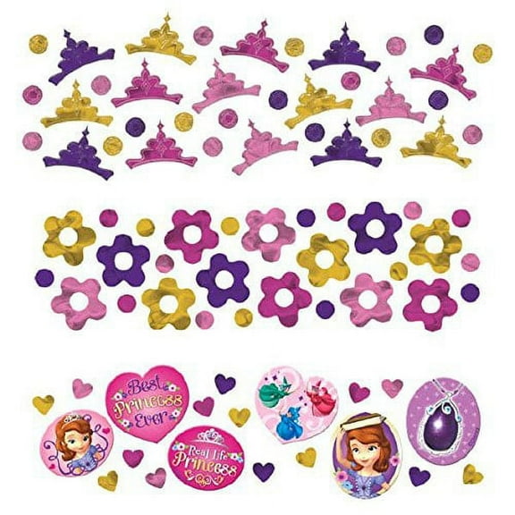 Disney Sofia the First Princess Birthday Party Confetti Decoration (1 Piece), Multi Color, 1.2 oz.