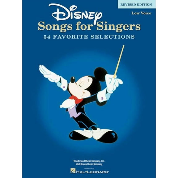 Disney Songs for Singers Edition: Low Voice, (Paperback)