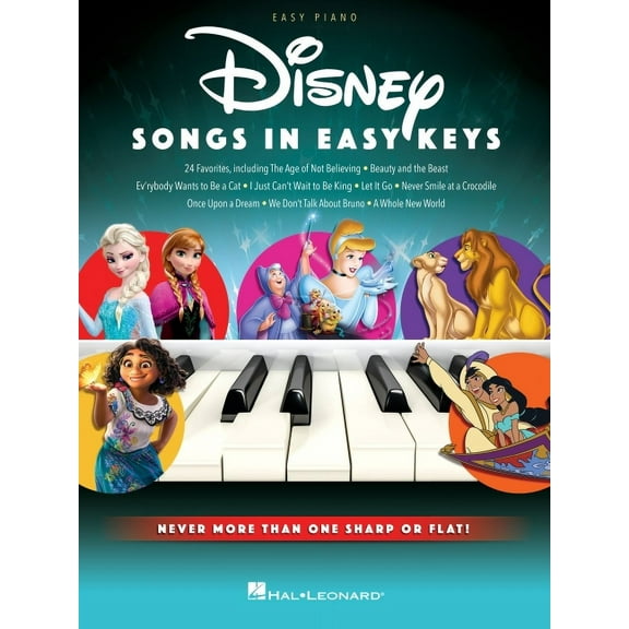 Disney Songs in Easy Keys - Easy Piano Songbook Featuring 24 Favorites, (Paperback)