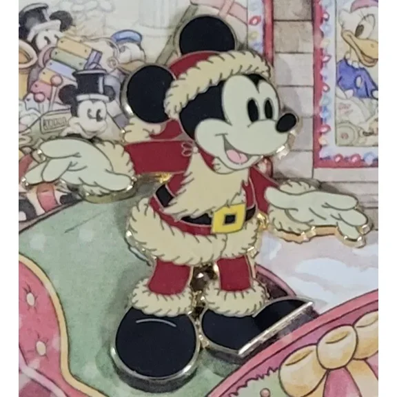 Disney Spectacle of Pins Santa Mickey & Gang Christmas Greeting Card LE 500 Pin