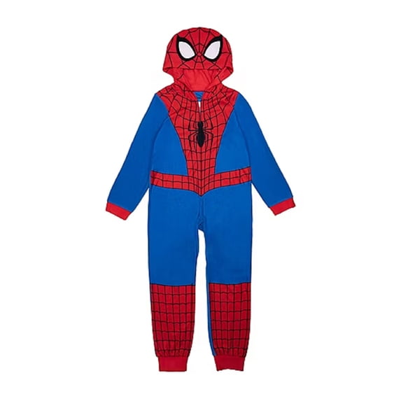 Disney Spider Man One Piece Union Suit Pajamas, Medium