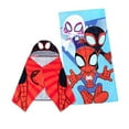 thumbnail image 1 of Disney Spiderman Miles Morales Hooded Towel & Beach Towel Set, 1 of 4