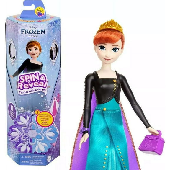 Disney Spin & Reveal Anna Surprise Doll (11 Surprises!)