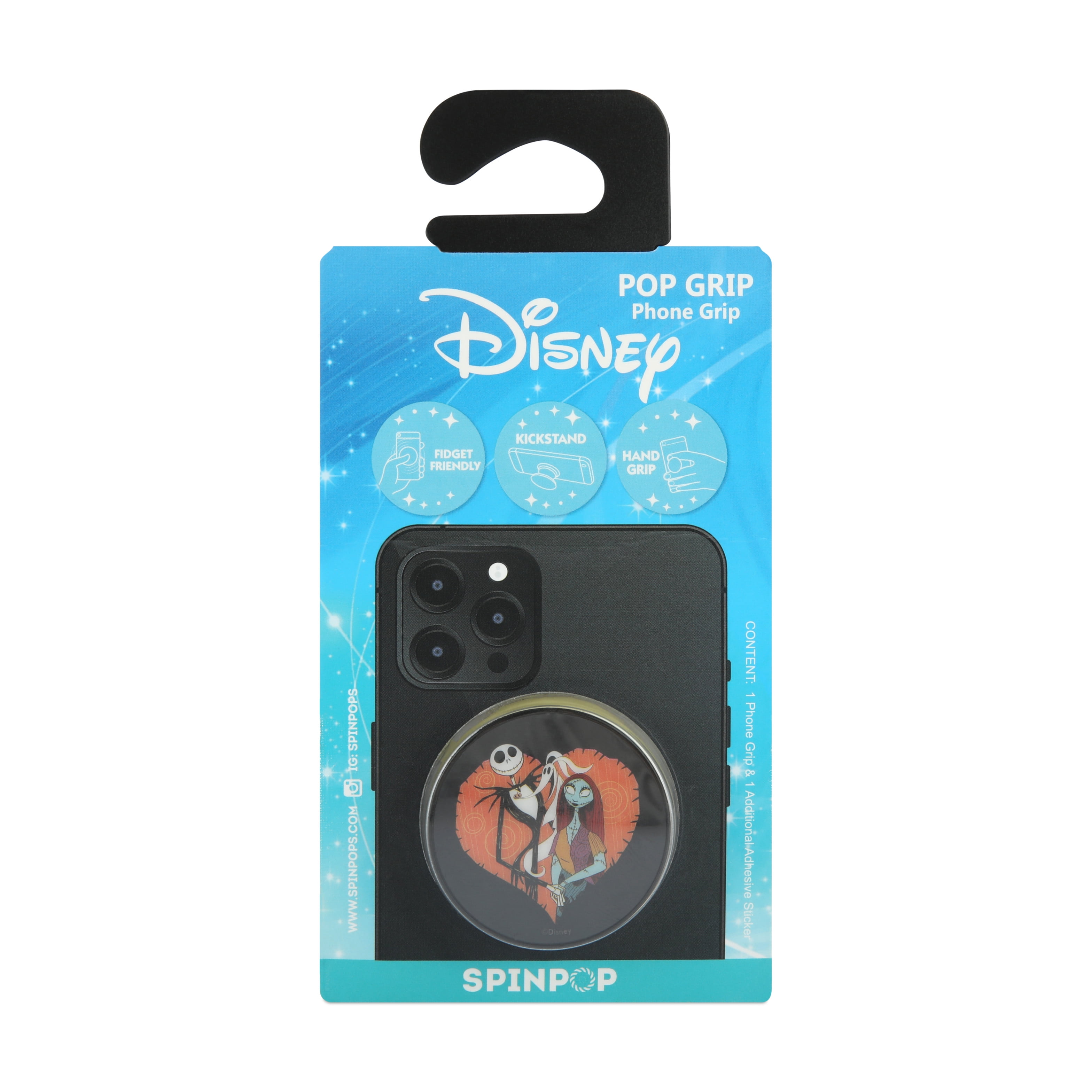Disney Spinpop Phone Grip - Jack and Sally Heart