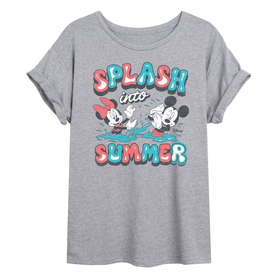 Disney - Splash Into Summer - Juniors Oversized Graphic T-Shirt