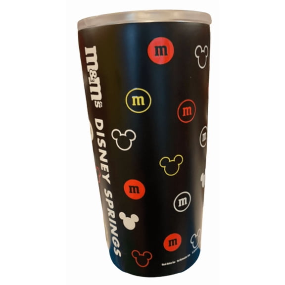 Disney Springs M&M's World Black Mickey Mouse Icon Travel Tumbler New with Tag