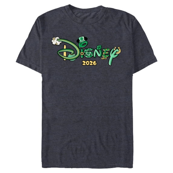 Disney St. Patrick's Day 2026 Matching Trip Vacation Logo - Short Sleeve Blended T-Shirt for Adults - Customized-Navy Heather