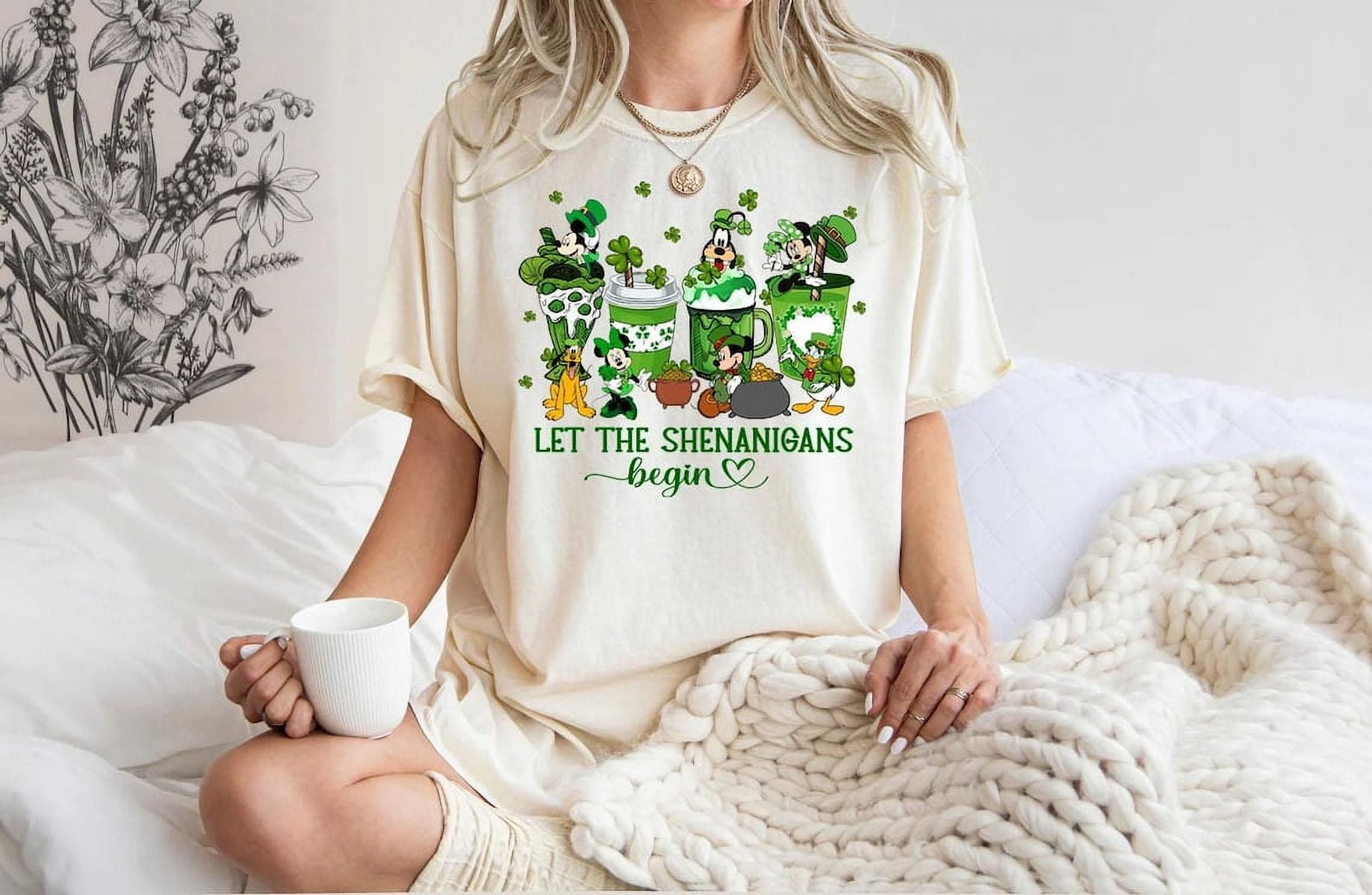 Disney St Patrick's Day Coffee Shirt, Disney Characters St Patrick's ...