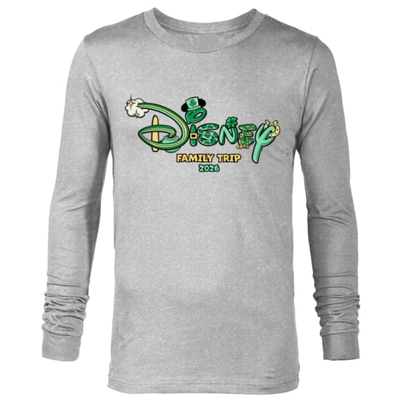 Disney St. Patrick's Day Family Trip 2026 Matching Vacation - Long Sleeve T-Shirt for Men - Customized-Athletic Heather