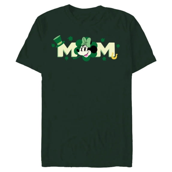 Disney St. Patrick's Day Mom Gift Lucky Matching Trip - Short Sleeve Blended T-Shirt for Adults - Customized-Forest Green