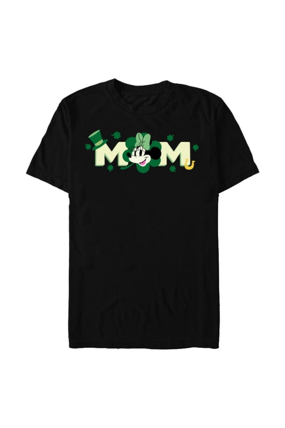 St. Patrick's Day Mom Gift Lucky Matching Trip - Short Sleeve Blended T-Shirt for Adults - Customized-Black